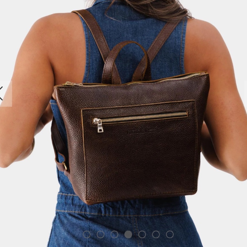 Portland Leather Goods Mini Tote backpack Cold brew - Picture 3 of 12